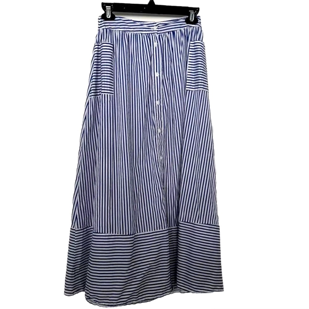 Italian Floreiza Striped Midi Skirt from Florence Boutique, Size XS